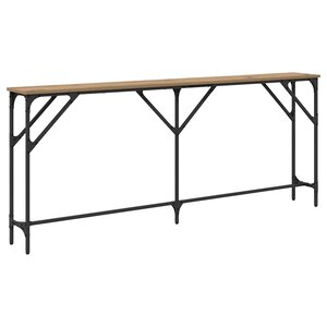 vidaXL Table console chêne artisanal 180 x 23 x 75 cm