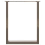 vidaXL Pieds de table à manger en U 3 pièces Acier naturel 70 x (72-73) cm Acier