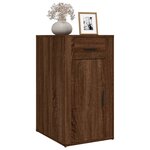 vidaXL Armoire de bureau Chêne marron 40x49x75 cm Bois d'ingénierie