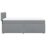vidaXL Sommier à lattes de lit avec matelas Gris clair 100x200cm Tissu