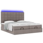 VidaXL Cadre de lit ottoman avec matelas taupe 180x200 cm tissu