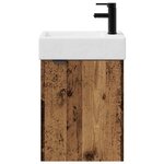 vidaXL Meuble de salle de bain avec robinet Bois ancien