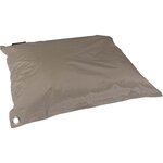 Grand coussin uni maxi taupe