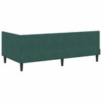 vidaXL Cadre de lit d'angle Vert foncé 100 x 200 cm Velours