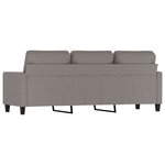 vidaXL Canapé à 3 places Taupe 180 cm Tissu