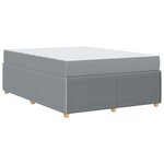 vidaXL Cadre de lit avec matelas Gris clair 140 x 200 cm tissu