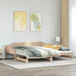 vidaXL Lit de jour et lit gigogne sans matelas 80x200 cm bois massif