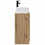 vidaXL Meuble de salle de bain avec évier Chêne artisanal
