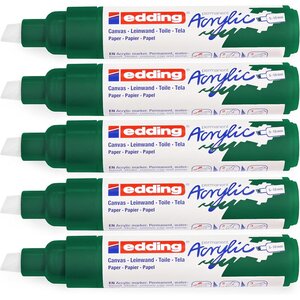 Marqueur acrylique large 5000 vert mousse 5-10 mm x 5 EDDING