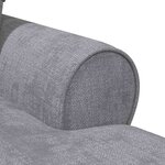 vidaXL Chaise lounge avec jupe Gris clair 157 x 91 x 91 cm ARES