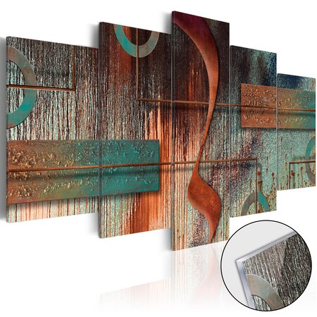 Tableau sur verre acrylique - abstract melody [glass] l x h en cm 200x100