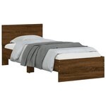 vidaXL Cadre de lit sans matelas avec lumières LED 90x200 cm