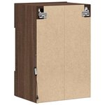vidaXL Meubles muraux avec lumières LED pour TV 2 Pièces chêne marron 40x30x60 5 cm