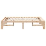 vidaXL Cadre de lit surélevé avec stockage Marron Bois de pin