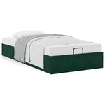 vidaXL Cadre de lit ottoman sans matelas vert foncé 90x200 cm velours