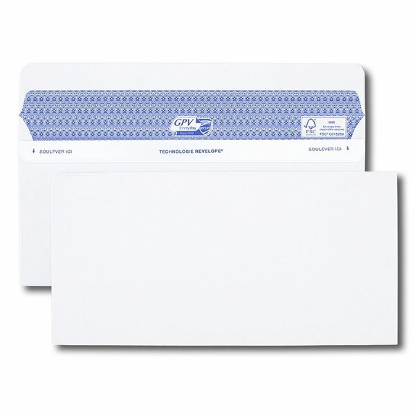 Boîte de 100 enveloppes blanches DL+ 112x225 90 g/m² Secure® GPV