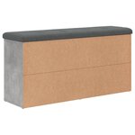 vidaXL Banc à chaussures gris béton 102x32x50 cm bois d'ingénierie
