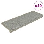 vidaXL Tapis d'escalier autocollants 30 Pièces 65x21x4 cm vert