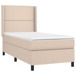 vidaXL Sommier à lattes de lit matelas LED Cappuccino 100x200 cm
