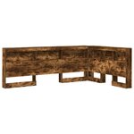 vidaXL Tête de lit de rangement Chêne fumé 120 cm Bois d'ingénierie