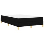 vidaXL Lit à ressorts Noir  Marron 120 x 200 cm Tissu  Bois Engineered