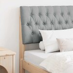 vidaXL Tête de lit capitonnée Gris clair 90 cm Pin massif