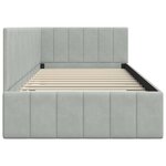 vidaXL Cadre de lit d'angle Gris clair 90 cm x 190 cm Velours