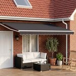 vidaXL Auvent rétractable électrique Anthracite 4 5 × 3 m
