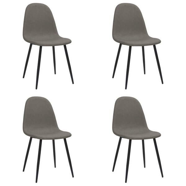 vidaXL Chaises à manger lot de 4 45x53 5x83 cm gris foncé similicuir