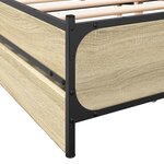 vidaXL Cadre de lit et tiroirs chêne sonoma 120x200 cm bois ingénierie