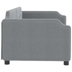 vidaXL Lit de jour gris clair 100x190 cm tissu