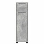 vidaXL Cabinet de salle de bain Gris béton 30 5 x 30 x 101 cm