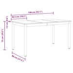 vidaXL Table de salle à manger / Table de repas MÉTAL
