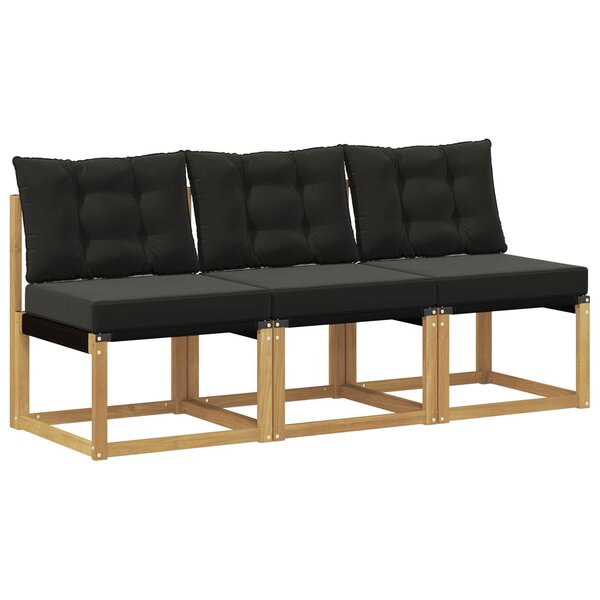 vidaXL 3 Pièce Sofa de milieu extérieur