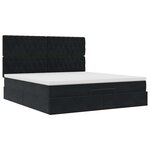 VidaXL Cadre de lit ottoman avec matelas noir 160x200 cm velours