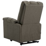 vidaXL Fauteuil de massage Taupe Tissu