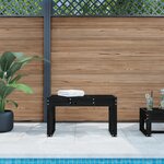 vidaXL Banc de jardin noir 80x38x45 cm bois massif de pin