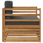 vidaXL Canapé d’extérieur Bois d'acacia massif et polyester