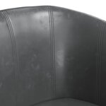 vidaXL Fauteuil cabriolet avec repose-pied gris similicuir