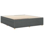 vidaXL Cadre de lit sans matelas gris foncé 180x200 cm tissu