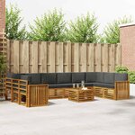vidaXL Ensemble de canapés d'extérieur 11 Pièces Naturel et Anthracite