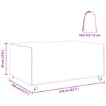 vidaXL Housse pour meubles Uni Noir 210 x 130 x 70 cm 210D