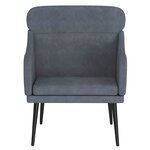 vidaXL Fauteuil Gris foncé 63x76x80 cm Velours