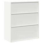 vidaXL Armoire de rangement Blanc 90 x 40 x 105 cm Acier