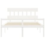 vidaXL Lit pour personne âgée sans matelas blanc 160x200cm bois massif