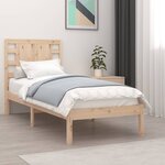 vidaXL Cadre de lit bois massif 90x190 cm simple