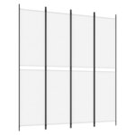 vidaXL Cloison de séparation 4 panneaux Blanc 200x220 cm Tissu