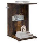 vidaXL Table d'appoint Chêne fumé 40 x 35 x 60 cm Bois d'ingénierie