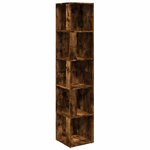 vidaXL Étagères d'angle 33 x 33 x 165 cm Engineered Wood Chêne fumé