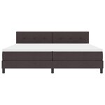 vidaXL Lit à ressort avec matelas et LED Marron foncé 200x200 cm Tissu